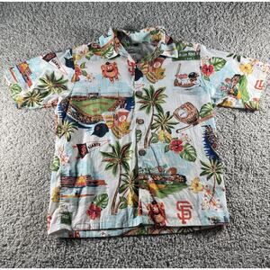 Reyn Spooner San Francisco Giants Shirt Youth Hawaiian MLB Willie Mays-Large